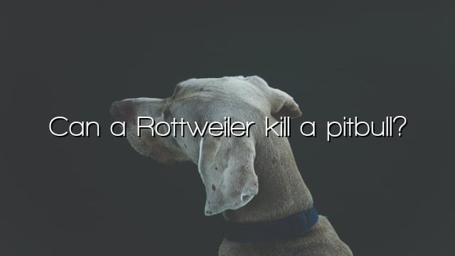 Can a Rottweiler kill a pitbull?