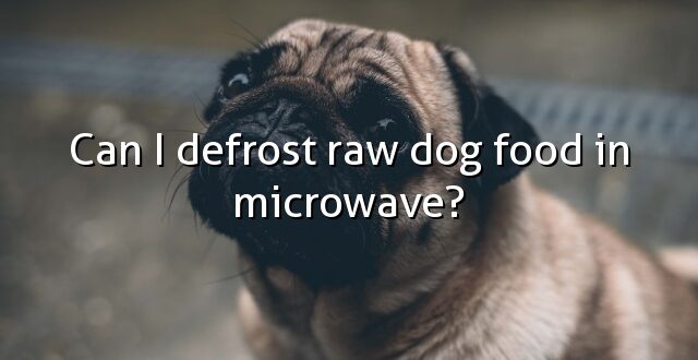 Can I defrost raw dog food in microwave?