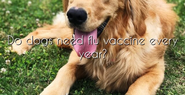 Do dogs need flu vaccine every year?