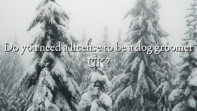 Do you need a license to be a dog groomer UK?