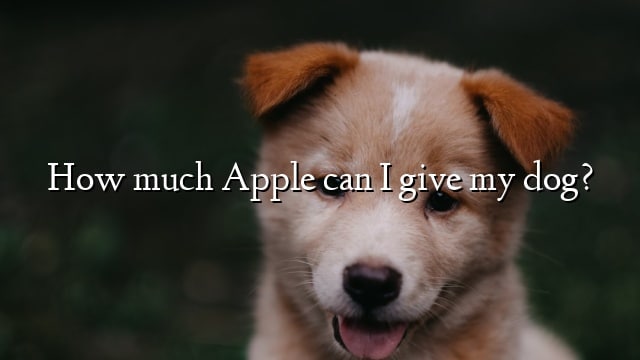 How much Apple can I give my dog?