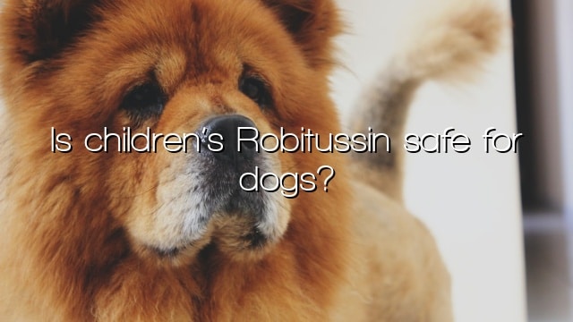 Is children’s Robitussin safe for dogs?