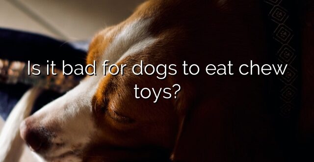 Is it bad for dogs to eat chew toys?