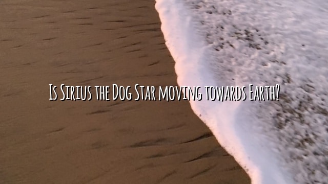 Is Sirius the Dog Star moving towards Earth?