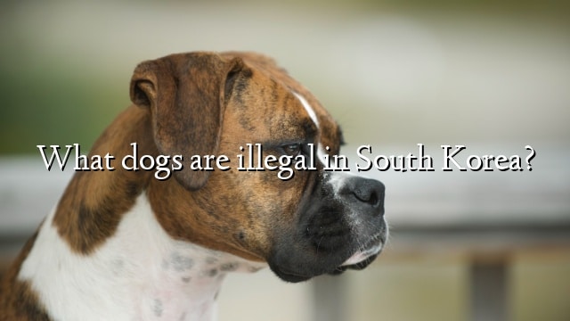 What dogs are illegal in South Korea?
