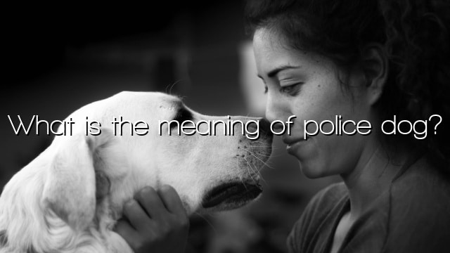 What is the meaning of police dog?