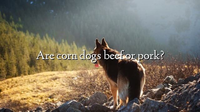 Are corn dogs beef or pork?