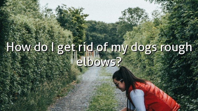 How do I get rid of my dogs rough elbows?