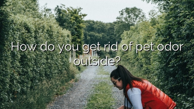 How do you get rid of pet odor outside?