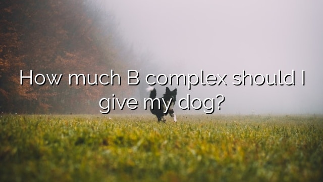How much B complex should I give my dog?