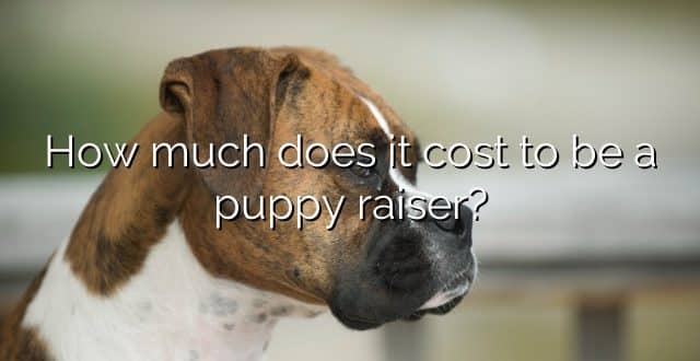 How much does it cost to be a puppy raiser?