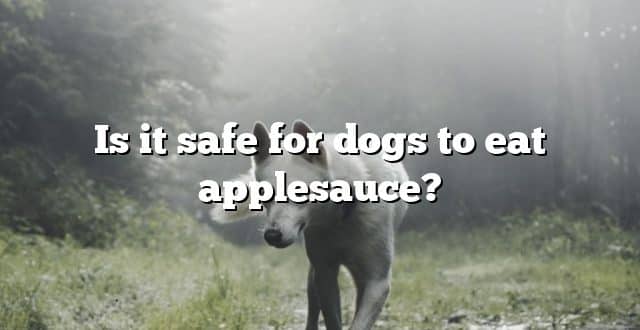 Is it safe for dogs to eat applesauce?