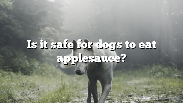 Is it safe for dogs to eat applesauce?