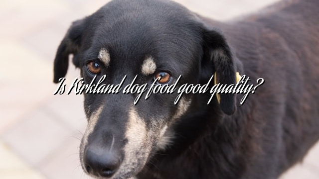 Is Kirkland dog food good quality?